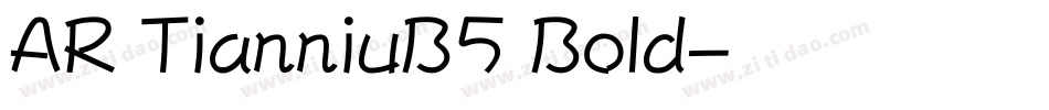 AR TianniuB5 Bold字体转换